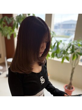 メイン(『　　』main) ハッシュカット×brown color