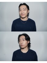 ウェルネス(Wellness)&nbsp;メンズカットセンターパートオールバック刈り上げない