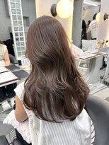ロンドポレール 北千住(Lond polaire)&nbsp;ダークアッシュブラウンミディアムレイヤー韓国巻き顔周りカット