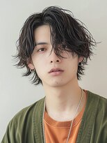 シュガー 仙台宮城野区(&Sugar)&nbsp;メンズパーマ無造作ツイスパ×センターパート◎好感度UP