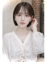 i.+OSAKA 前髪カット レイヤーカット ボブ 髪質改善 心斎橋 難波【アイドットプラス】&nbsp;レイヤーボブメルティカラーナチュラルボブ小顔つや髪前髪あり