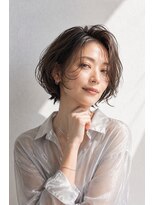 アッシュ 学芸大学店(Ash) ショートボブ/大人女性/グレージュ/白髪ぼかし/脱白髪染め