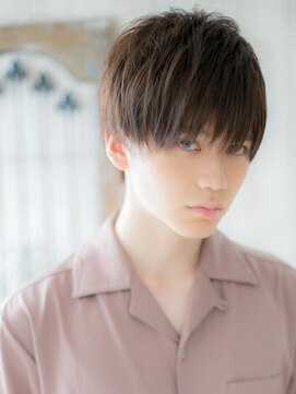 メンズヘア ビーセカンド 草加店(MENS HAIR B-2) 20代30代ダークアッシュ学生ダウンバングメンズショートa1草加