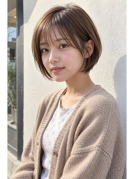 フレイムス ヘアアンドリラックス 大宮東口店(Frames) レイヤーボブ髪型20代30代40代50代前髪あり前髪なし面長丸顔大宮