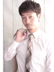  20代30代40代　ビジネスマンxツーブロック　爽やかショート