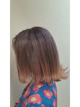 エイト オキナワ 沖縄新都心店(EIGHT okinawa) 【EIGHT沖縄】お客様スタイル_デザインカラー_切りっぱなしボブ