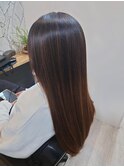 ロングストレート髪質改善艶髪美髪セミロング