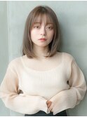 前髪　こなれミディ　イメチェン　髪質改善　ミディアムレイヤー