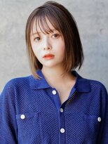 エインアンリー 表参道(AIN.ANLY.) ◯耳かけボブパーマオリーブベージュボブウェーブミディアム小顔