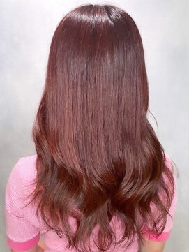 リコラックスビー 中百舌鳥(LICO LUXBE) レッドカラー/ロングレイヤースタイル