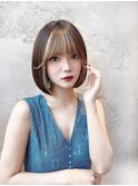 顔周り ダブルカラー 名駅 ブリーチ 髪質改善 ボブ 韓国 188