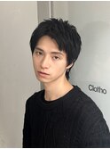 スパイキーショート/ツイストスパイラル波巻きメンズウルフ