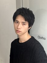 クロト(Clotho) スパイキーショート/ツイストスパイラル波巻きメンズウルフ