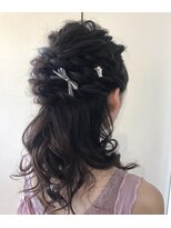 カポック 茗荷谷(KAPOK)&nbsp;ツイスト/ねじり編み　モコモコハーフアップ　【kapok 茗荷谷】