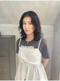ミディアムパーマ　外国人風パーマ　ニュアンスパーマ　レイヤー