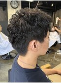 メンズパーマ ショート