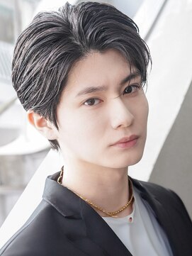 カライング(ing) スーツ短髪ツーブロック束感モテる黒髪シークレットパーマ流行