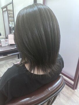 ライフ 星田店(Lyfe) 暗めカラーダークグレージュ_外ハネミディボブ_381