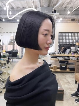 エシカ(ethica) 【ethica_南船場】大人ガーリーボブ×黒髪風ダークアッシュ