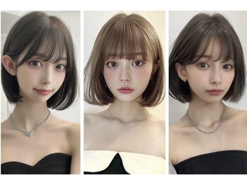 レア 渋谷(Le'a)の写真/[口コミで大人気☆]小顔効果もある顔周りの細かいカットで印象チェンジ！韓国風ボブも◎《カット+TR￥4950》