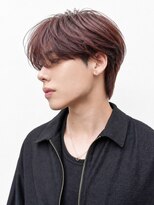 オーシャントーキョー ホワイト 原宿(OCEAN TOKYO WHITE)&nbsp;シースルーマッシュウルフニュアンスパーマ赤髪ワインレッド