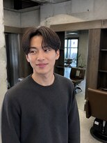 ローム 北花田店(Rome) Men's/ミディアム/韓国センターパート/ダークブラウン