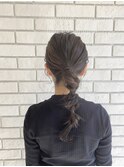 コテ巻きいらずで簡単！変形ポニーテール☆