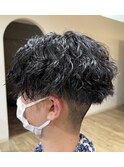 センターパート ツイストスパイラル