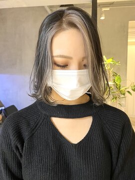 エリマ 調布(elima) フェイスフレーミングカラー/インナーカラー/ベージュカラー