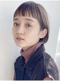 大人ショートボブ丸みショートカットマッシュショート前髪あり