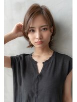 ケアリー 流山おおたかの森(Carelly)&nbsp;大人かわいい前髪セシルカットココアブラウンフリンジウェーブ