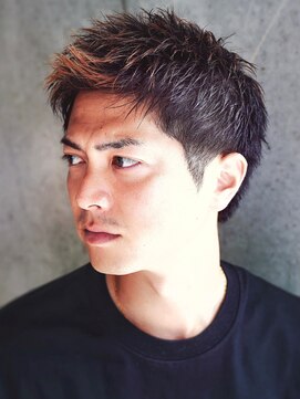 アルファ 新宿(alpha) サーフカール/ 刈り上げセンターパート/ブルーブラック[新宿駅]