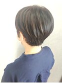 20代30代ミニボブココアブラウン小顔美肌ストレート丸み