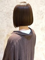 ダブルバイグリッター(W by GRITTERs) 髪質改善　切りっぱなしボブ　マロンブラウン　10代20代