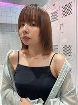 ロンドルーチェ 心斎橋(Lond luce)&nbsp;ダークアッシュ/ミディアムレイヤーカット［髪質改善/縮毛矯正］