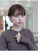 20代30代大人かわいい前髪/レイヤーカット/こっくりカラー/小顔