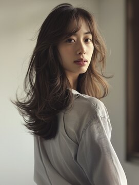 アルトリスト(Altruist Aging×HAIR&SPA) ★ダークアッシュ大人ガーリーボブ着物ミディアムレイヤーカット