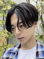 センターパートカルマパーマフェザーパーマ韓国ヘアガイルヘア