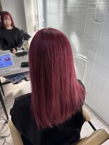 アジールヘア 所沢プロペ通り店(agir hair)&nbsp;ストロベリーレッドケアブリーチ小顔レイヤーワンレン所沢韓国