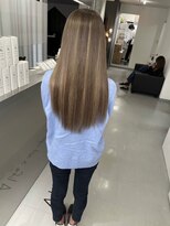 キング(K!ng)&nbsp;縮毛矯正髪質改善ハイライトレイヤーカット枚方美容室エクステ