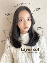 レイヤーカット　レイヤー　ロング　ミディアム