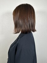 ヘアーサロン ビー(hair salon b.)&nbsp;ミディアムボブ/ワンレンボブ/外ハネボブ/オリーブブラウン