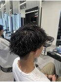 波巻きパーマ