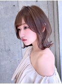 ショート ボブ インナーカラー 韓国風5412
