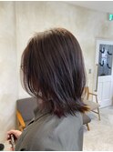 インナーカラー　ブリーチ　レイヤー　ミディアム
