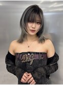 レイヤーカットウルフカットバレイヤージュ