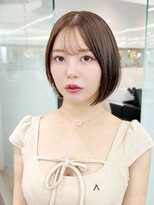 アルバム 渋谷パルコ(ALBUM)&nbsp;オリーブベージュショートグレージュ顔周りレイヤー_F70122