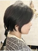 脱白髪染め/大人キレイ/長めショートカット 【豊中・岡町】