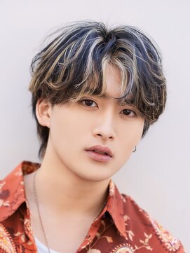 オーシャントーキョー 心斎橋(OCEAN TOKYO WEST) シースルーセンターパートツーブロックハイライトウルフ