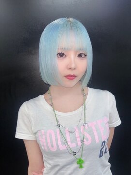 ヌル 神宮前店(Null) スカイブルー/ケアブリーチ/ブリーチカラー/神宮前/表参道